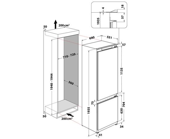 Холодильник Whirlpool WHSP70T121, изображение 3 Холодильник Whirlpool WHSP70T121, изображение 3
