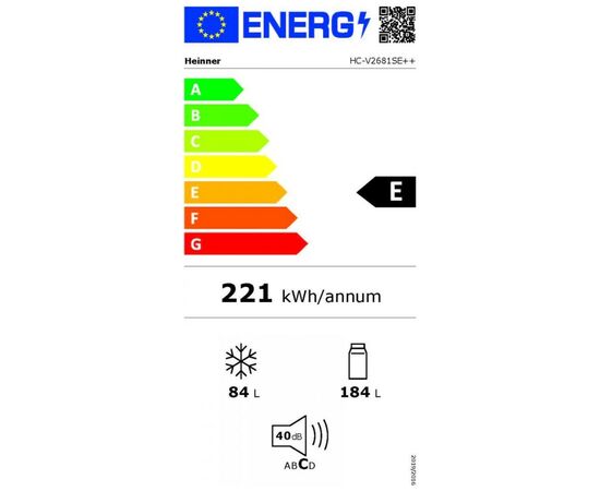 Холодильник HEINNER HC-V2681SE++, изображение 3 Холодильник HEINNER HC-V2681SE++, изображение 3