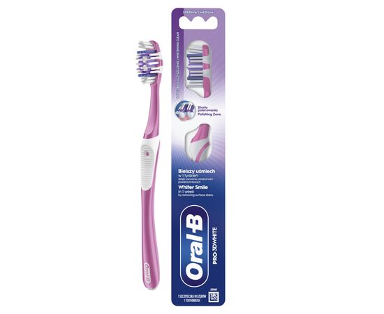 Зубная щетка Oral-B Pro 3D White Отбеливание Средней жесткости 1 шт. (8700216459518)
