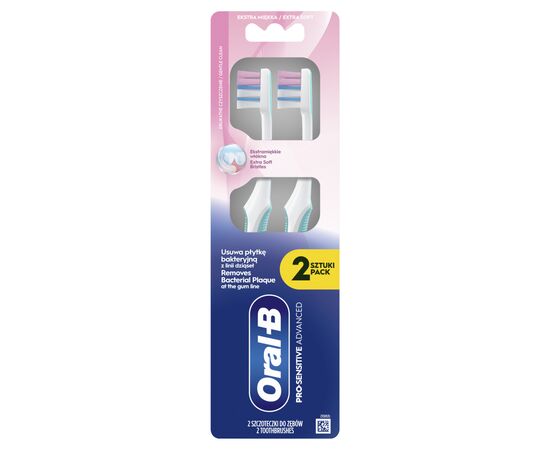 Зубная щетка Oral-B Pro-Sensitive Advanced Экстрамягкая 2 шт. (8700216567916), изображение 2 Зубная щетка Oral-B Pro-Sensitive Advanced Экстрамягкая 2 шт. (8700216567916), изображение 2