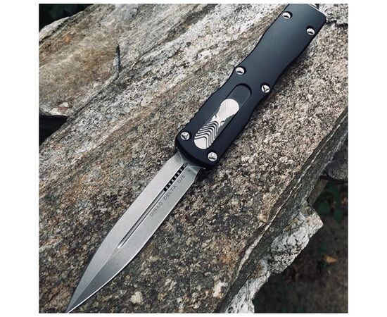 Ніж Microtech Dirac Delta Double Edge Stonewash (227-10), зображення 5 Ніж Microtech Dirac Delta Double Edge Stonewash (227-10), зображення 5