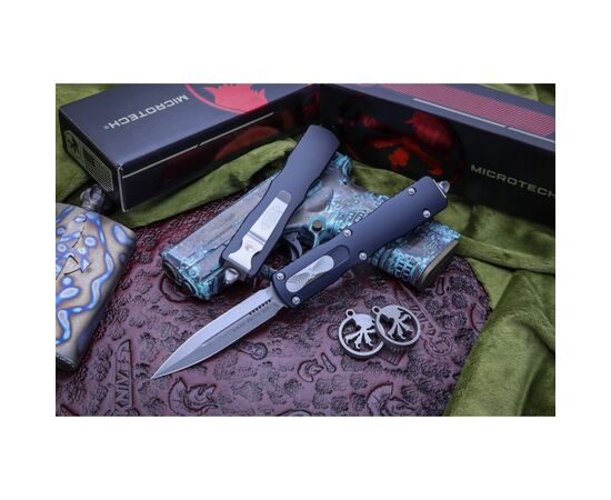 Ніж Microtech Dirac Delta Double Edge Stonewash (227-10), зображення 6 Ніж Microtech Dirac Delta Double Edge Stonewash (227-10), зображення 6