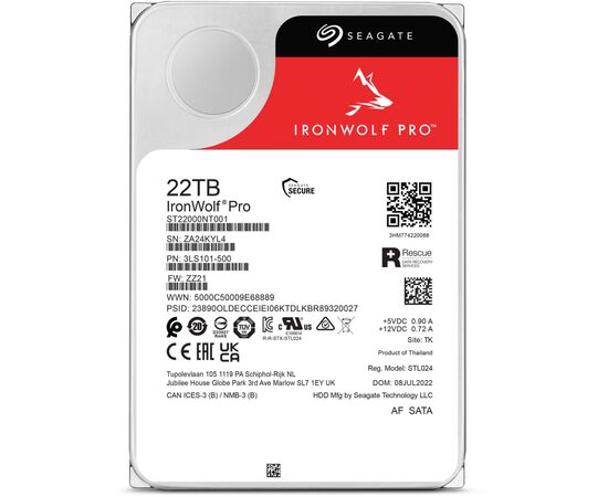 Жесткий диск 3.5" 22TB Seagate (ST22000NT001), изображение 2 Жесткий диск 3.5" 22TB Seagate (ST22000NT001), изображение 2