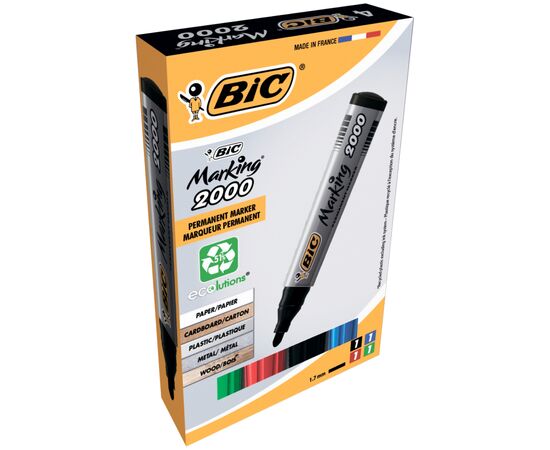 Набор маркеров Bic перманентных, 4 цвета (bc8209112), изображение 2 Набор маркеров Bic перманентных, 4 цвета (bc8209112), изображение 2