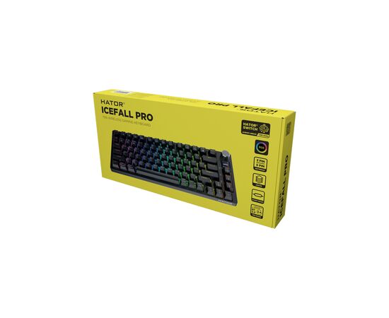 Клавиатура Hator Icefall Pro Wireless/Bluetooth/USB Black (HTK450UA), изображение 7 Клавиатура Hator Icefall Pro Wireless/Bluetooth/USB Black (HTK450UA), изображение 7
