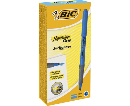 Маркер Bic текстовыделитель Grip, голубой (bc811931), изображение 3 Маркер Bic текстовыделитель Grip, голубой (bc811931), изображение 3