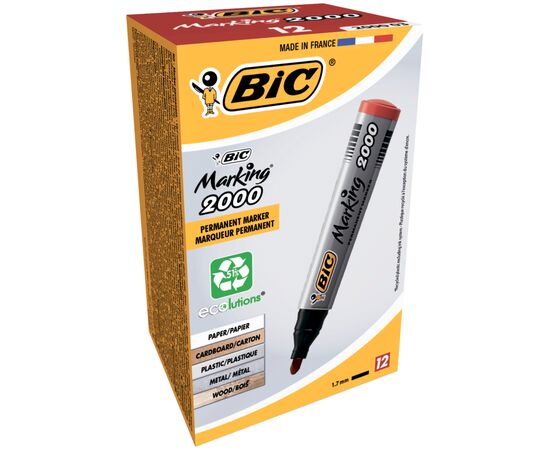 Маркер Bic перманентный, красный (bc8209133), изображение 2 Маркер Bic перманентный, красный (bc8209133), изображение 2