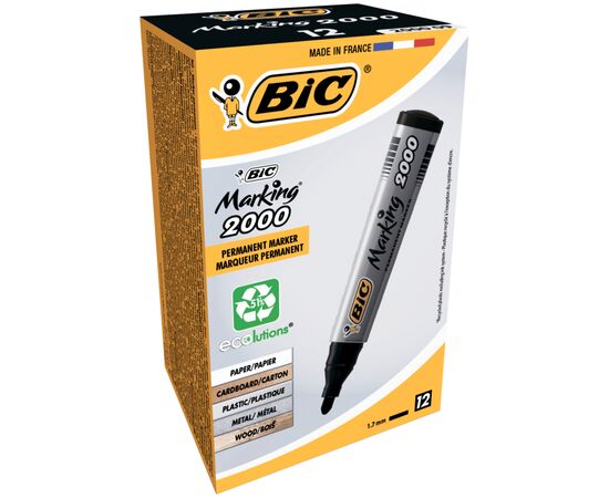 Маркер Bic перманентный, черный (bc8209153), изображение 2 Маркер Bic перманентный, черный (bc8209153), изображение 2