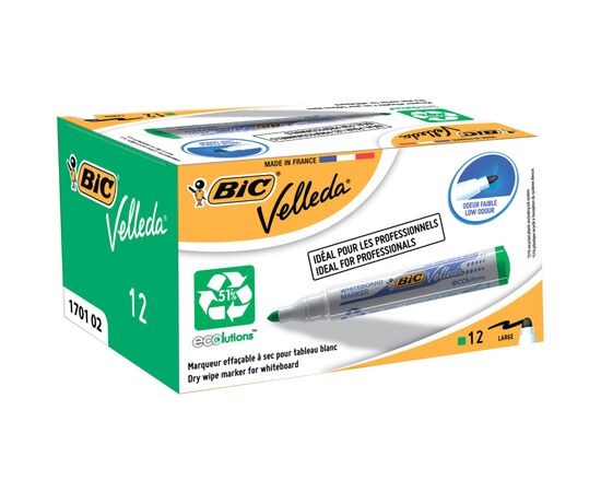 Маркер Bic для сухостираемых досок Velleda, зеленый (bc904940), изображение 2 Маркер Bic для сухостираемых досок Velleda, зеленый (bc904940), изображение 2