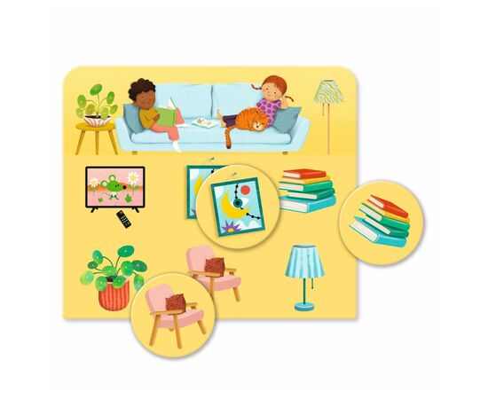 Настольная игра Djeco лото Дом (DJ08192), изображение 2 Настольная игра Djeco лото Дом (DJ08192), изображение 2