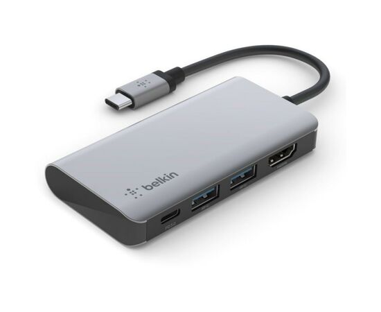 Концентратор Belkin USB-C 4in1 Multiport Dock (AVC006BTSGY), изображение 2 Концентратор Belkin USB-C 4in1 Multiport Dock (AVC006BTSGY), изображение 2