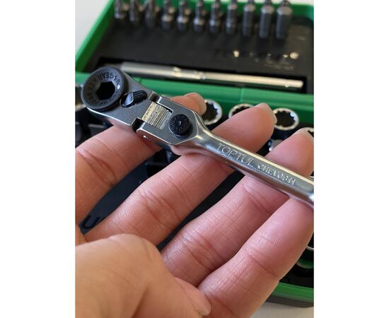 Набор инструментов Toptul и головок с трещоткой 1/4" 41шт. (12-гр.) (GADW4502), изображение 5 Набор инструментов Toptul и головок с трещоткой 1/4" 41шт. (12-гр.) (GADW4502), изображение 5