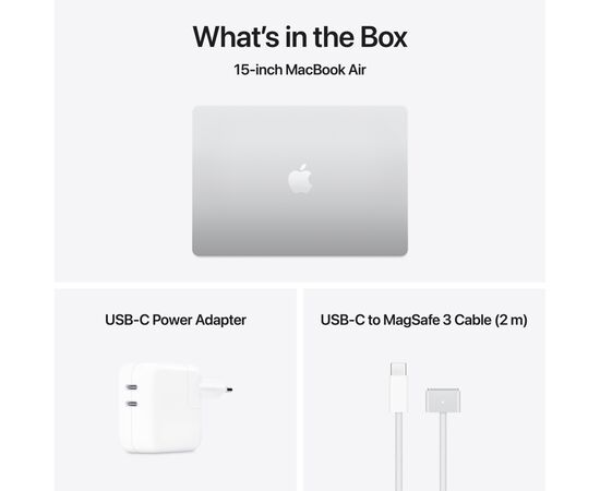 Ноутбук Apple MacBook Air 13 M4 A3240 Silver (MW1H3UA/A), изображение 9 Ноутбук Apple MacBook Air 13 M4 A3240 Silver (MW1H3UA/A), изображение 9