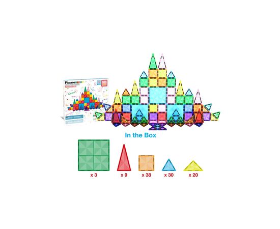 Конструктор Picasso магнитный Tiles Mini Diamond Series Set 100 деталей (817338022327), изображение 4 Конструктор Picasso магнитный Tiles Mini Diamond Series Set 100 деталей (817338022327), изображение 4