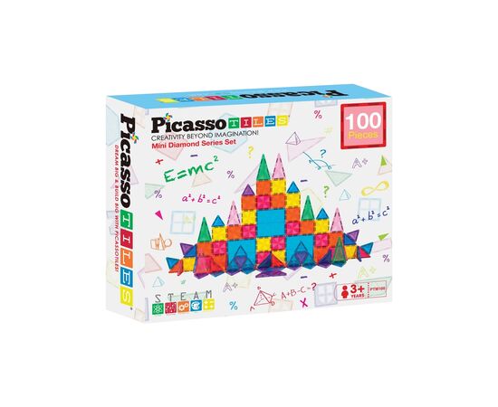 Конструктор Picasso магнитный Tiles Mini Diamond Series Set 100 деталей (817338022327)