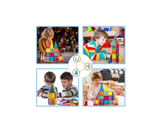 Конструктор Picasso магнитный Tiles Magnetic Building Blocks 36 деталей (817338027971), изображение 6 Конструктор Picasso магнитный Tiles Magnetic Building Blocks 36 деталей (817338027971), изображение 6