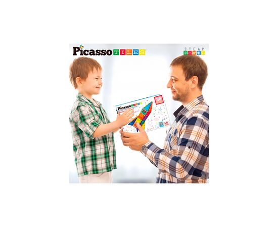 Конструктор Picasso магнитный Tiles Magnetic Building Blocks 36 деталей (817338027971), изображение 7 Конструктор Picasso магнитный Tiles Magnetic Building Blocks 36 деталей (817338027971), изображение 7