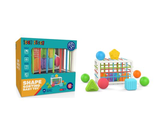 Развивающая игрушка Iggy Ziggy сортер Куб с фигурками (3858894673025), изображение 2 Развивающая игрушка Iggy Ziggy сортер Куб с фигурками (3858894673025), изображение 2