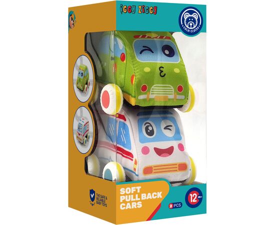 Развивающая игрушка Iggy Ziggy Мягкие машинки 2 шт (3858894675494), изображение 3 Развивающая игрушка Iggy Ziggy Мягкие машинки 2 шт (3858894675494), изображение 3