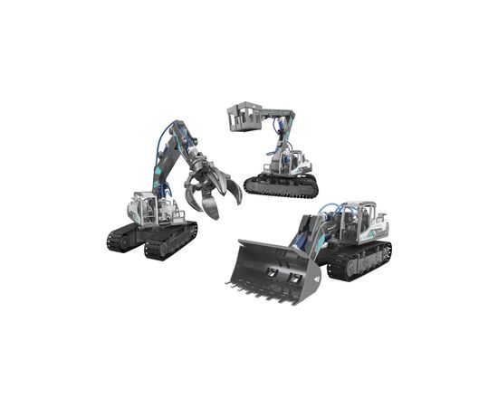 Конструктор Stem 3 в 1: Гидравлические машины (бульдозер, краб и пожарная машина) на 168 деталей (3858894671625), изображение 2