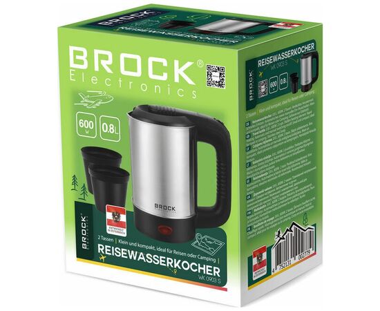 Электрочайник Brock WK 0903 S (WK 0903 S_500), изображение 2 Электрочайник Brock WK 0903 S (WK 0903 S_500), изображение 2