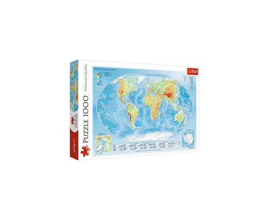 Пазл Trefl Фізична карта світу 1000 елементів (5900511104639)