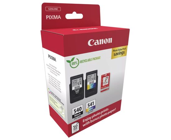 Картридж Canon PG-540 Multipack PG-540/CL-541 BK, Color + GP-501 Glossy Paper (5225B013), изображение 2