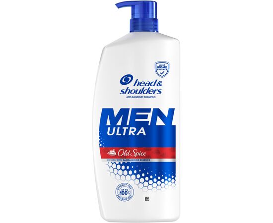 Шампунь Head & Shoulders Men Ultra Против перхоти С ароматом Old Spice 800 мл (8700216658317), изображение 2 Шампунь Head & Shoulders Men Ultra Против перхоти С ароматом Old Spice 800 мл (8700216658317), изображение 2