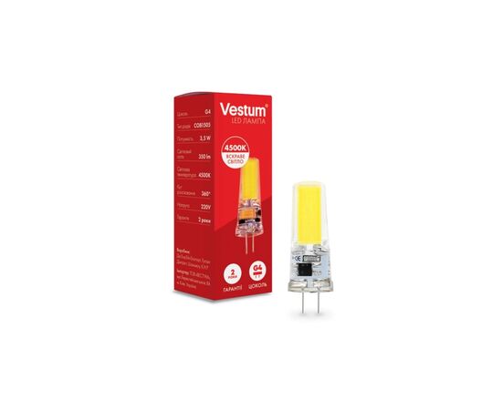 Лампочка Vestum LED COB G4 3,5W 4500K 220V (1-VS-8102)