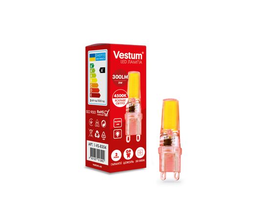 Лампочка Vestum LED COB G9 3W 4500K 220V (1-VS-8304)