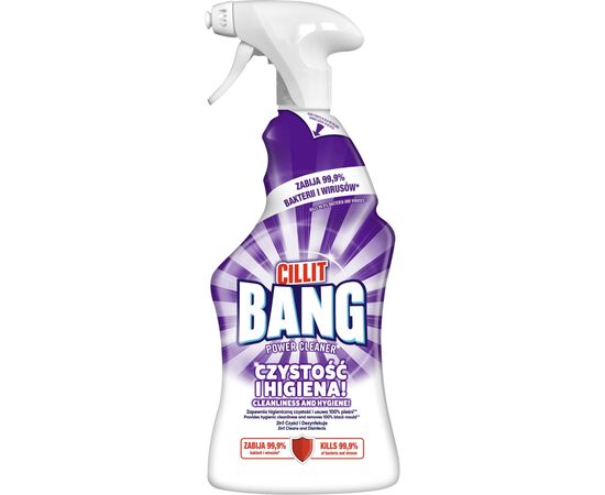 Спрей для чистки ванн Cillit Bang Антипятна + Гигиена 750 мл (5011417561706/5900627042542)