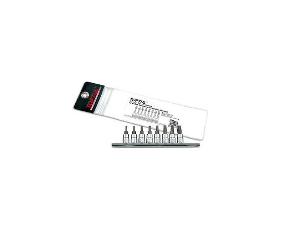 Набір біт Toptul TORX п'ятигранних з отвором 1/4" T8-T40 8шт. (GAAG0805)