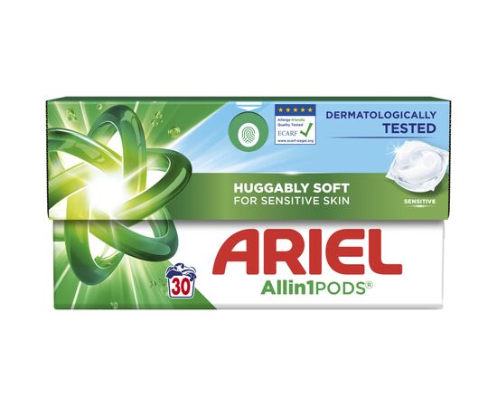Капсули для прання Ariel Pods All-in-1 Sensitive Skin Для чутливої шкіри 30 шт. (8700216766012)