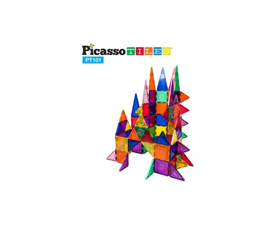 Конструктор Picasso магнитный Tiles Magnetic Building Blocks 101 деталь (817338022402), изображение 2 Конструктор Picasso магнитный Tiles Magnetic Building Blocks 101 деталь (817338022402), изображение 2