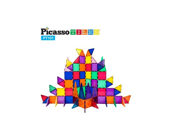 Конструктор Picasso магнитный Tiles Magnetic Building Blocks 101 деталь (817338022402), изображение 4 Конструктор Picasso магнитный Tiles Magnetic Building Blocks 101 деталь (817338022402), изображение 4