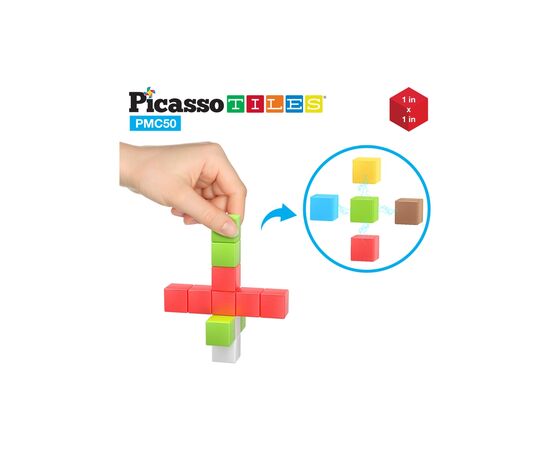 Конструктор Picasso магнитный Tiles Building Cubes 50 деталей (817338023645), изображение 3 Конструктор Picasso магнитный Tiles Building Cubes 50 деталей (817338023645), изображение 3