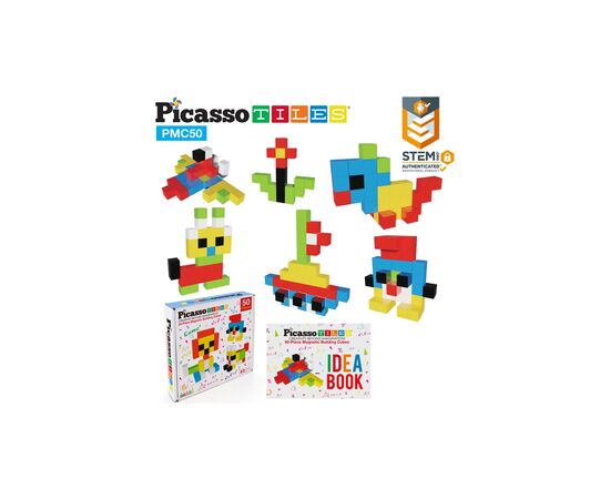 Конструктор Picasso магнитный Tiles Building Cubes 50 деталей (817338023645), изображение 7 Конструктор Picasso магнитный Tiles Building Cubes 50 деталей (817338023645), изображение 7