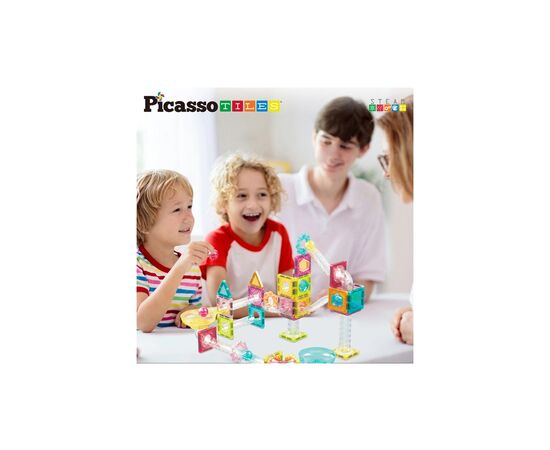 Конструктор Picasso магнитный Tiles Mini Diamond Marble Run Track Set 60 деталей (817338028299), изображение 7 Конструктор Picasso магнитный Tiles Mini Diamond Marble Run Track Set 60 деталей (817338028299), изображение 7