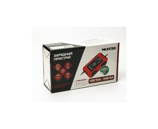 Сетевое зарядное устройство для АКБ Maxxter 12-24V (MX-CHR-1224V10A), изображение 3 Сетевое зарядное устройство для АКБ Maxxter 12-24V (MX-CHR-1224V10A), изображение 3