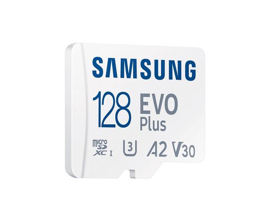 Карта памяти Samsung 128 GB microSDXC Class 10 UHS-I U3 V30 A2 EVO Plus+SD Adapte (MC128SA/EU), изображение 4