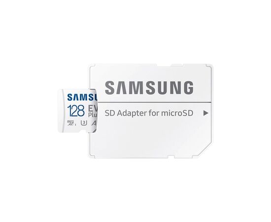 Карта памяти Samsung 128 GB microSDXC Class 10 UHS-I U3 V30 A2 EVO Plus+SD Adapte (MC128SA/EU), изображение 5