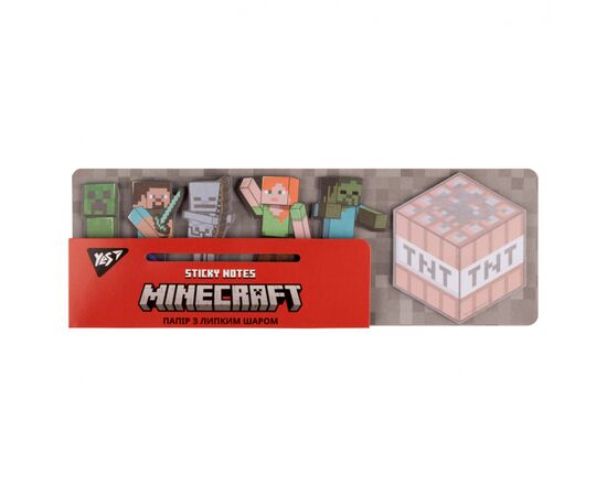 Папір для нотаток Yes з липким шаром Minecraft в наборі 120 аркушів (6х20) (170324)