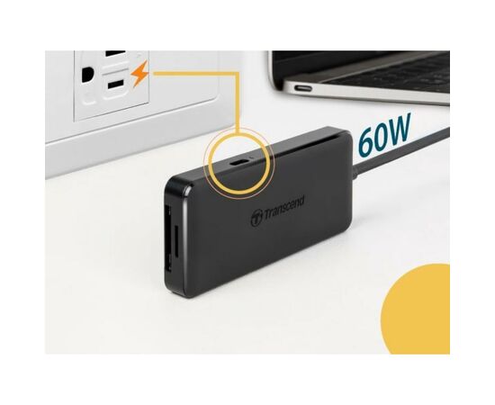 Концентратор Transcend Type-C HUB 6 ports microSD/SD Black (TS-HUB5C), изображение 6 Концентратор Transcend Type-C HUB 6 ports microSD/SD Black (TS-HUB5C), изображение 6