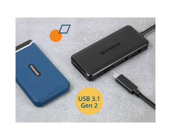 Концентратор Transcend Type-C HUB 6 ports microSD/SD Black (TS-HUB5C), изображение 7 Концентратор Transcend Type-C HUB 6 ports microSD/SD Black (TS-HUB5C), изображение 7