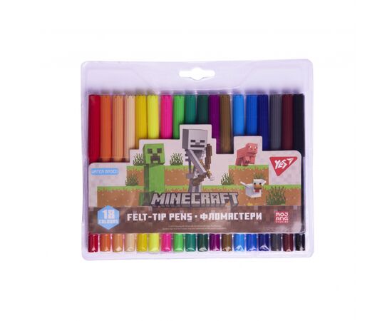 Фломастери Yes Minecraft 18 кольорів (650569)
