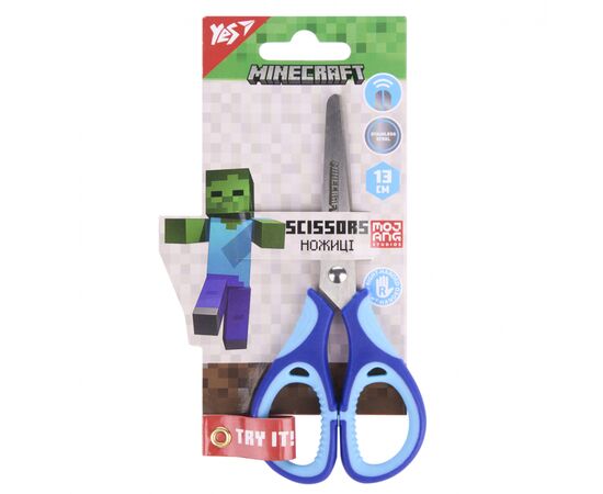 Ножницы Yes Minecraft 13см с резиновыми вставками (480459)