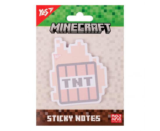 Папір для нотаток Yes з липким шаром фігурний Minecraft TNT 40 аркушів (170397)