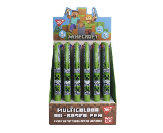 Ручка шариковая Yes Minecraft 0,7 мм 4 цвета (412266), изображение 4 Ручка шариковая Yes Minecraft 0,7 мм 4 цвета (412266), изображение 4