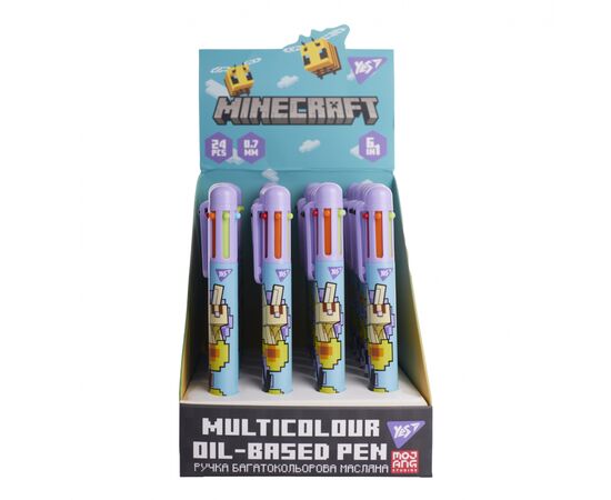 Ручка шариковая Yes Minecraft.Spring 0,7 мм, 6 цветов, 6 цветов (412268), изображение 4 Ручка шариковая Yes Minecraft.Spring 0,7 мм, 6 цветов, 6 цветов (412268), изображение 4