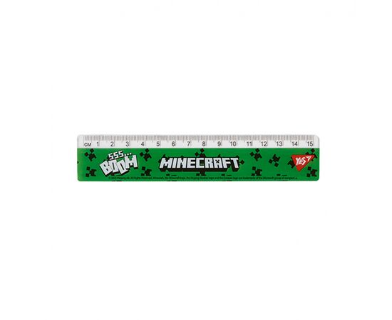 Линейка Yes Minecraft 15 см (370680), изображение 2 Линейка Yes Minecraft 15 см (370680), изображение 2